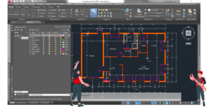 Image de l'environnement du logiciel Autocad lors de la formation PAO CAO CPF Formaltic