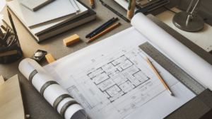 plans d'architecte réalisés sur Autocad, dessin technique d'une maison réalisé durant la formation Formaltic Autocad